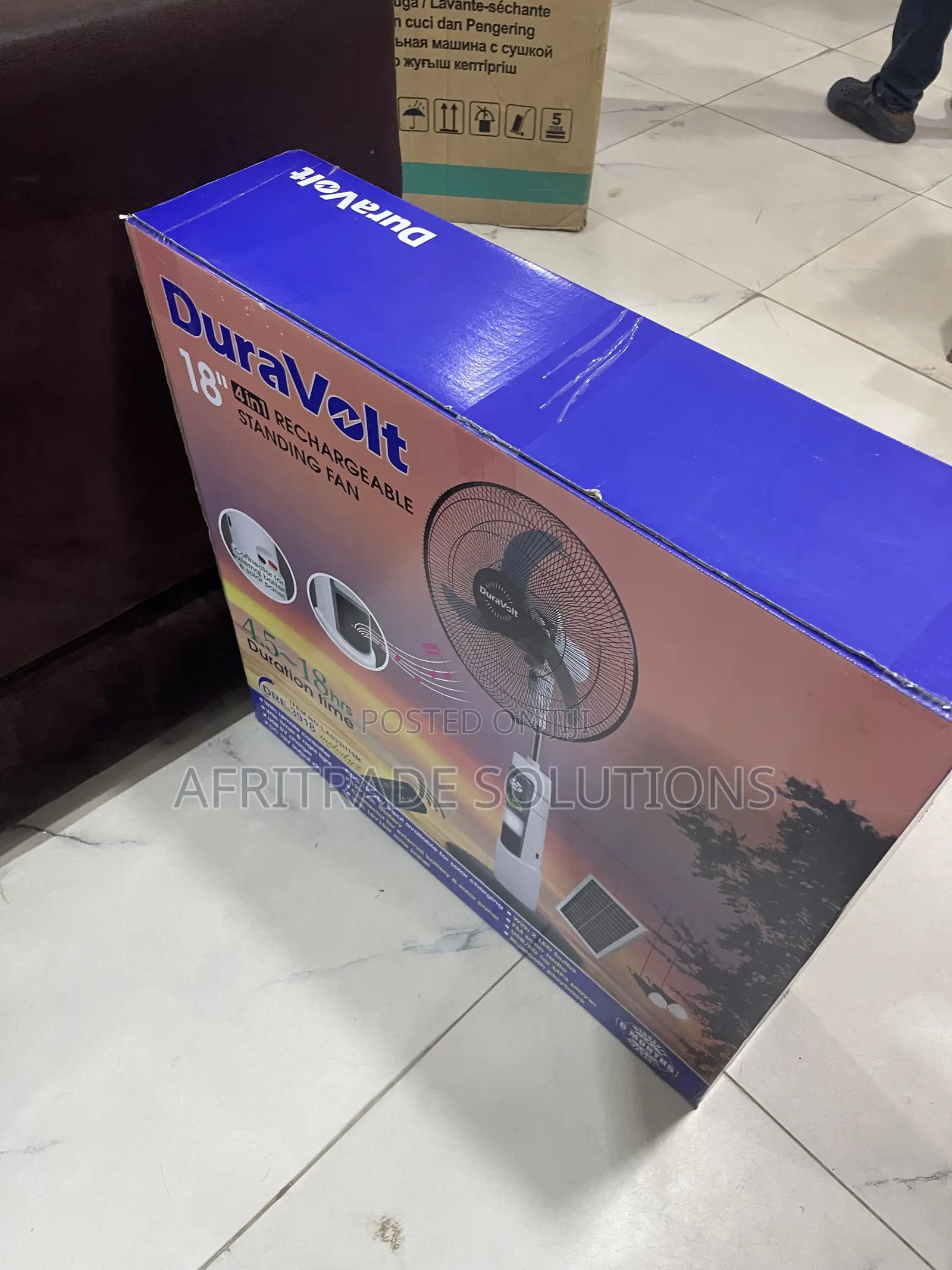 Duravolt 18′′ Rechargeable Fan for Indoor Use