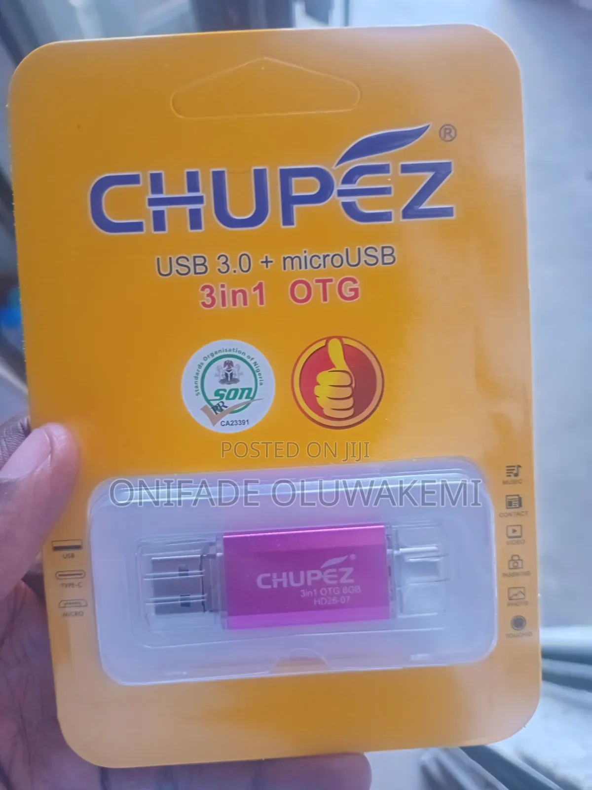 3-in-1 Chupez USB 3.0 + microUSB OTG FLASH DRIVE