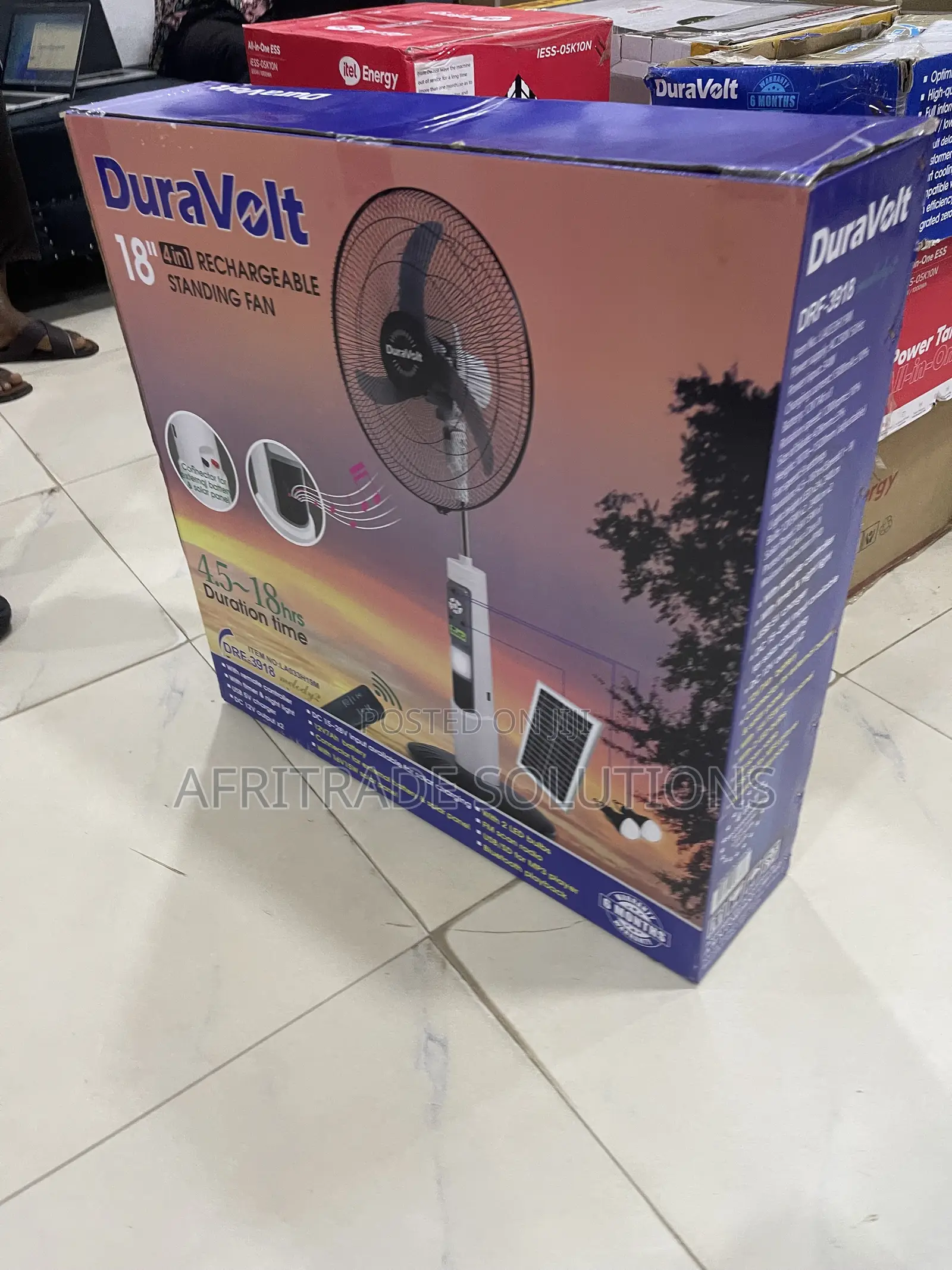 Duravolt 18′′ Rechargeable Fan for Bedroom & Living Room