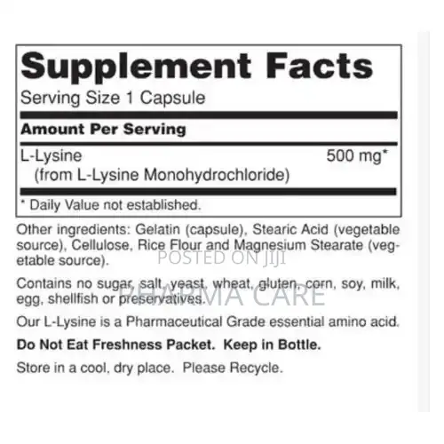 L-Lysine 100 Capsules