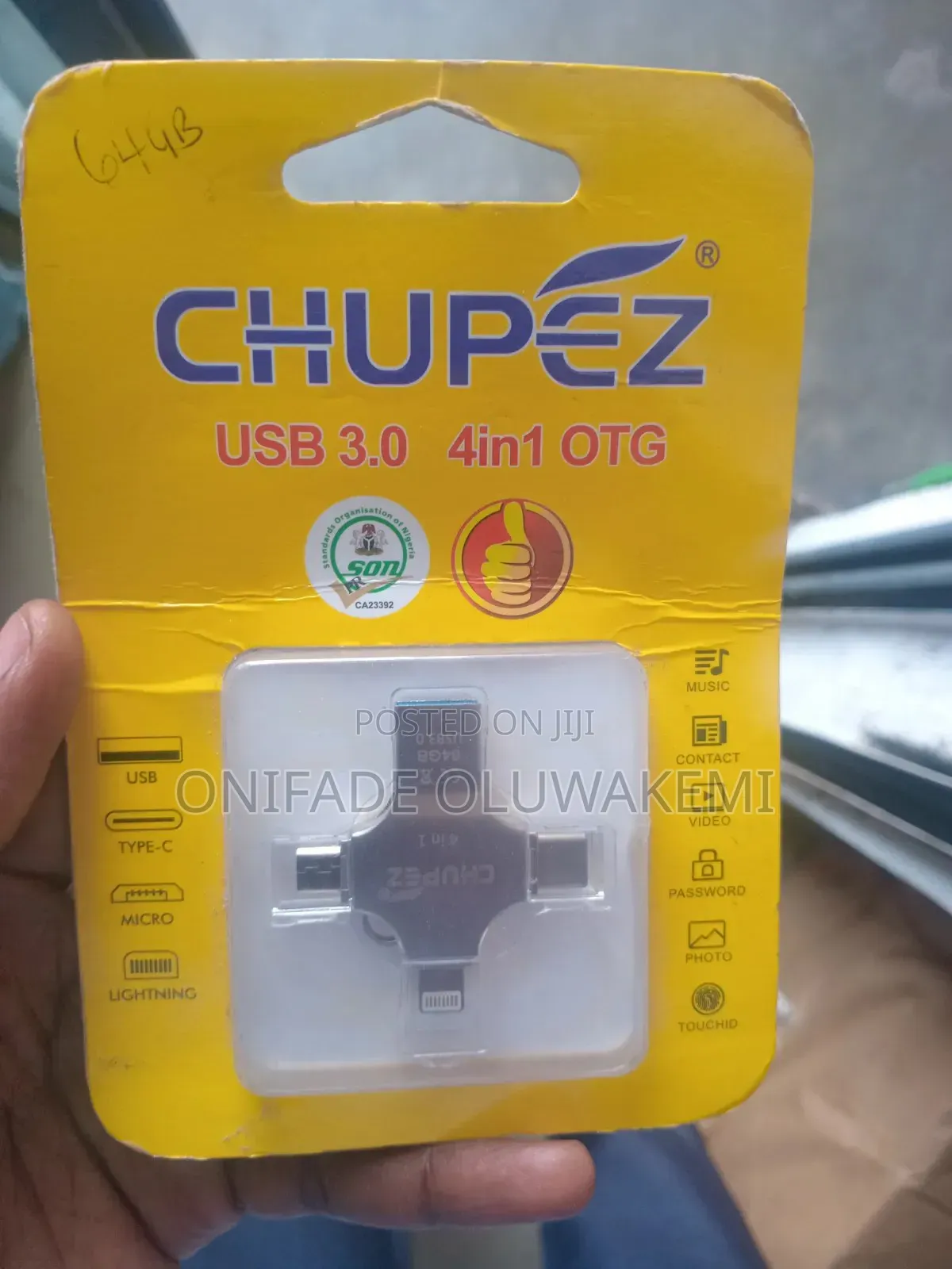 4-in-1 Chupez USB 3.0 + microUSB OTG 64gb FLASH DRIVE