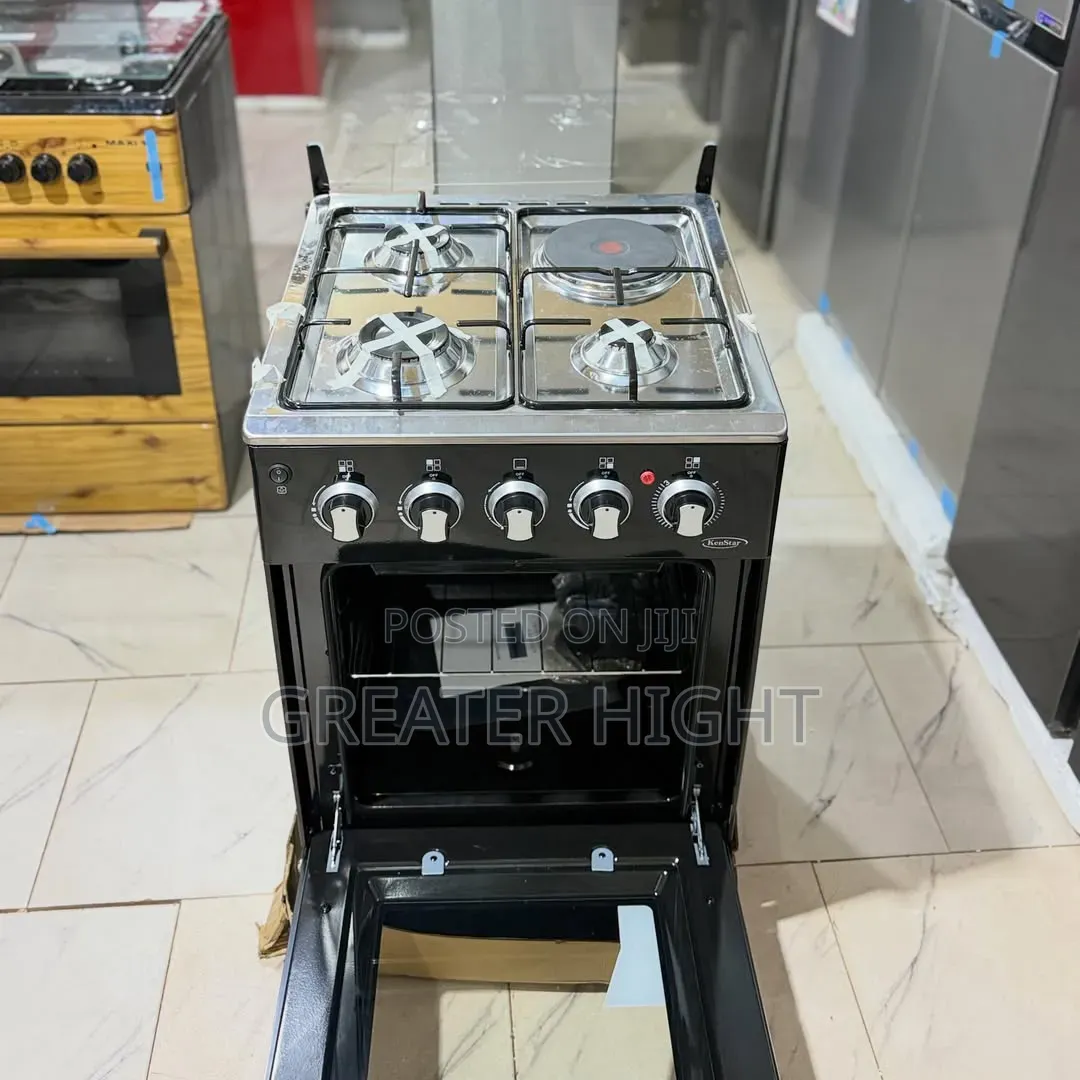 Kenstar  Gas Cooker 
50by50
3 Burner 
1 Electric 
Oven
Grill