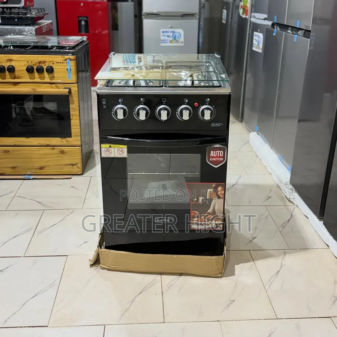 Kenstar  Gas Cooker 
50by50
3 Burner 
1 Electric 
Oven
Grill