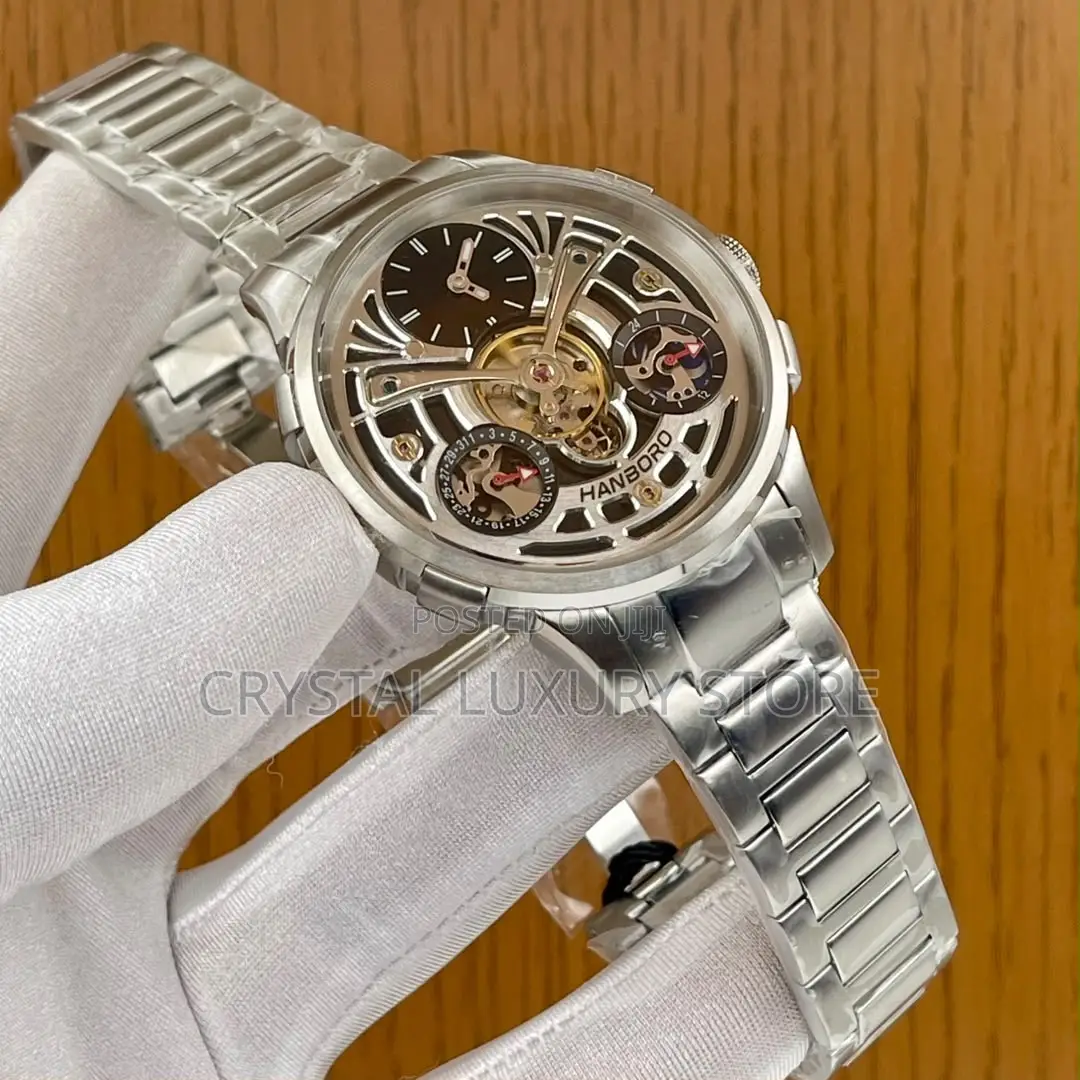 Hanboro Authentic Quality Luxury Men Automatic Engine Wristwatch