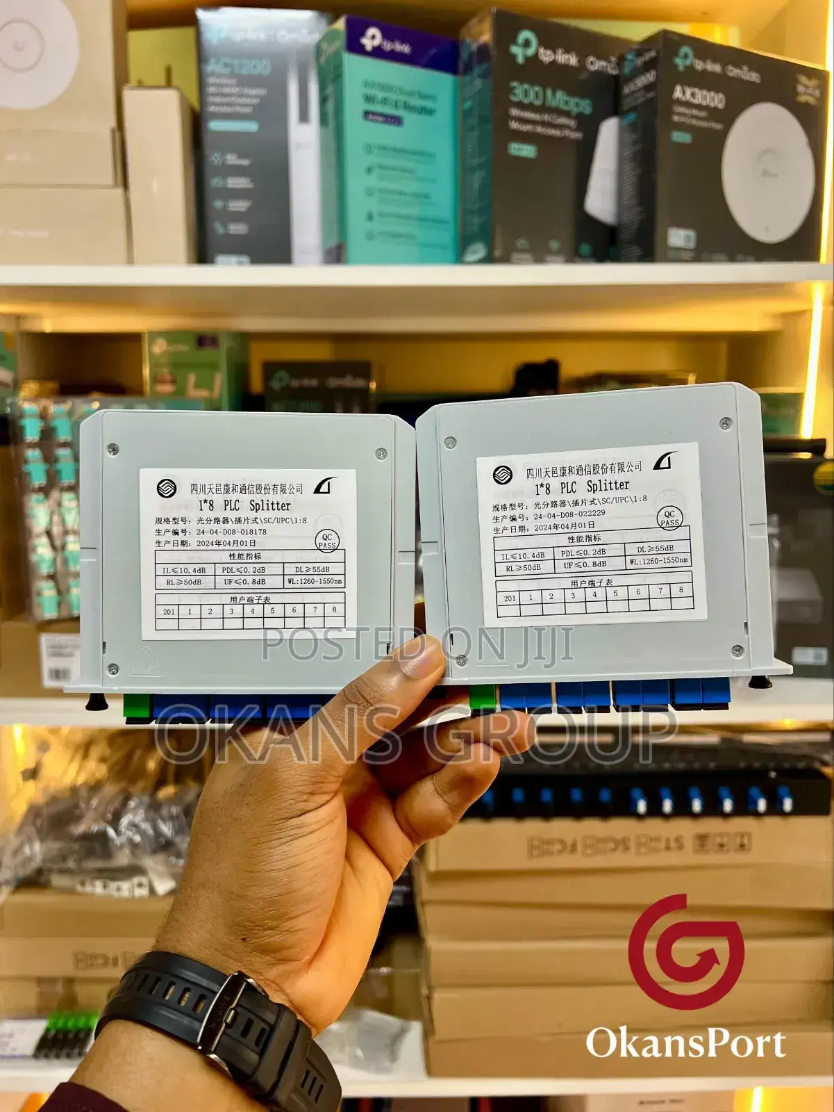 Fiber Enclosure 24 Port 12 Way OD PLC Fiber Splitter 1x4 1x8 1x48 FTTH