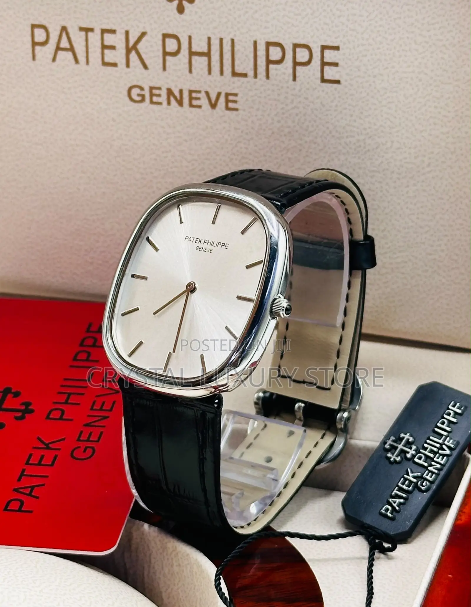 Patek Philippe Quality Luxury Men Genuine Leather Wristwatch