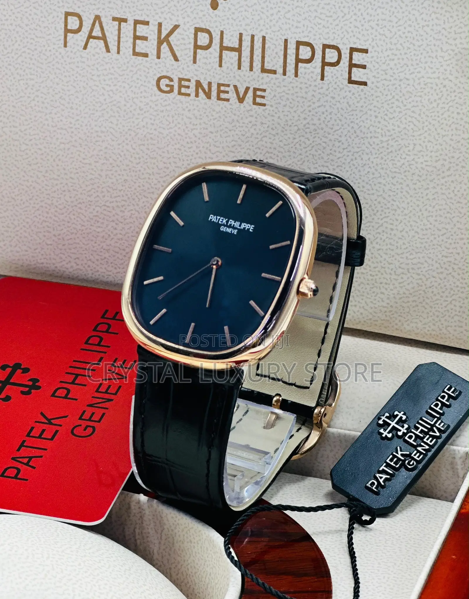 Patek Philippe Quality Luxury Men Genuine Leather Wristwatch