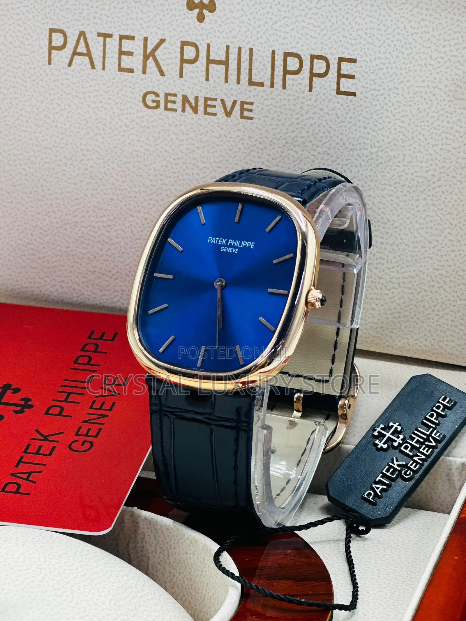 Patek Philippe Quality Luxury Men Genuine Leather Wristwatch