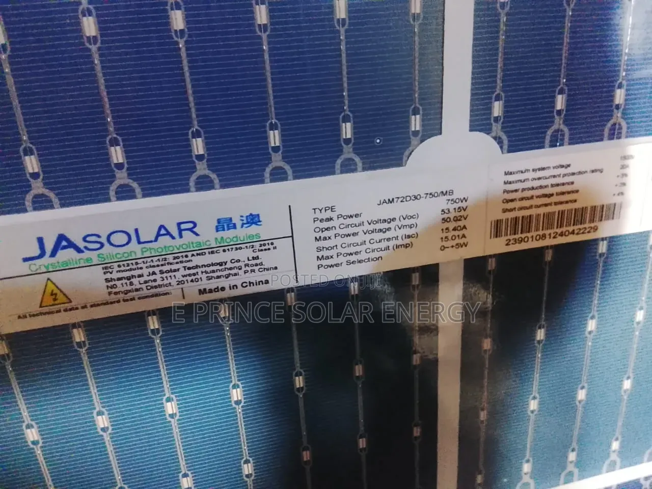 650w Original Jinko Solar Panel Mono