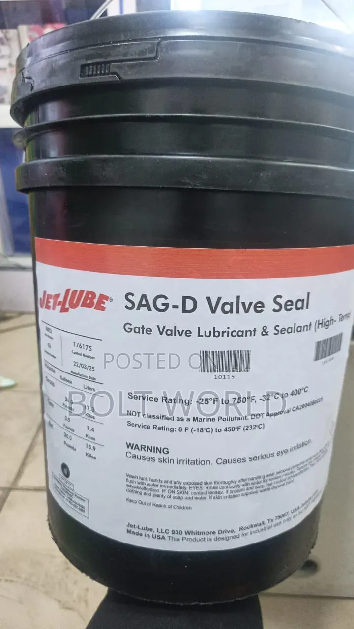 Jet-Lube Sag-D Valve Seal Gate Valve Lubricant and Sealant 18kg