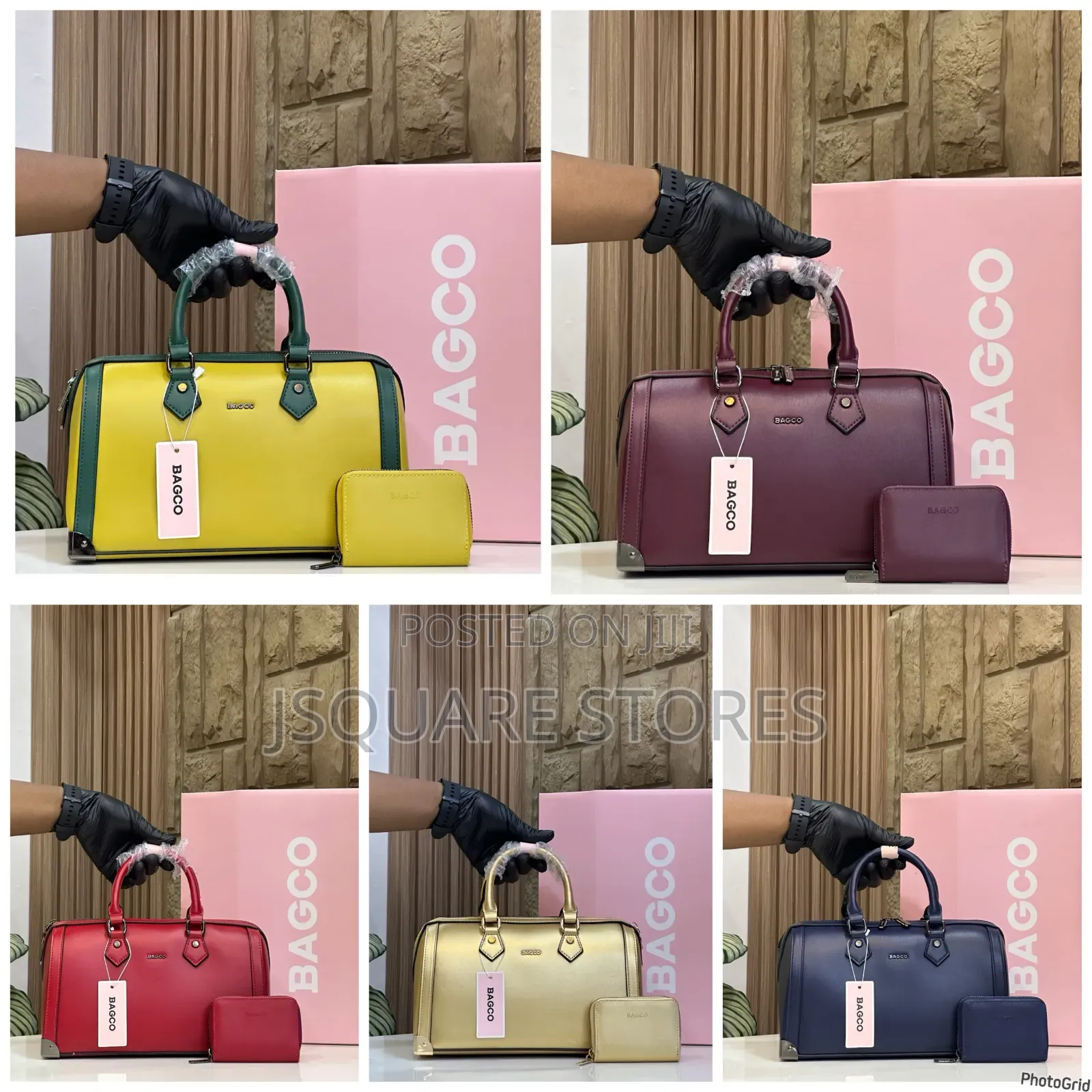 BAGCO Leather Handbag 👜 
2pcs  Set
Size: Medium 
Quality Top Notch