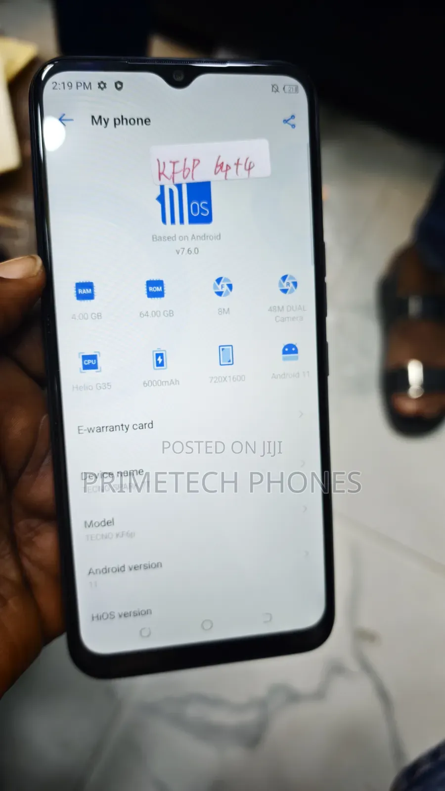 Tecno Spark 7P 64 GB Black