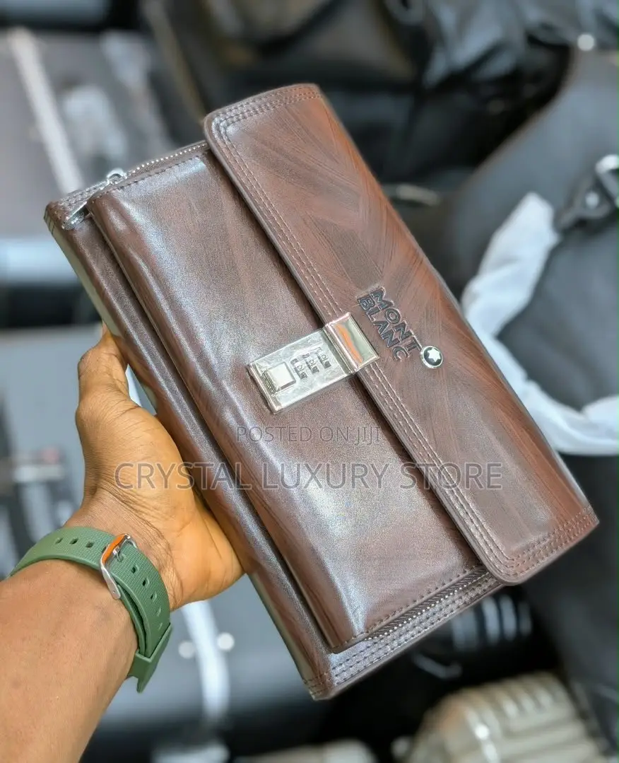 Mont Blanc Quality Luxury Men Genuine Leather Purse
