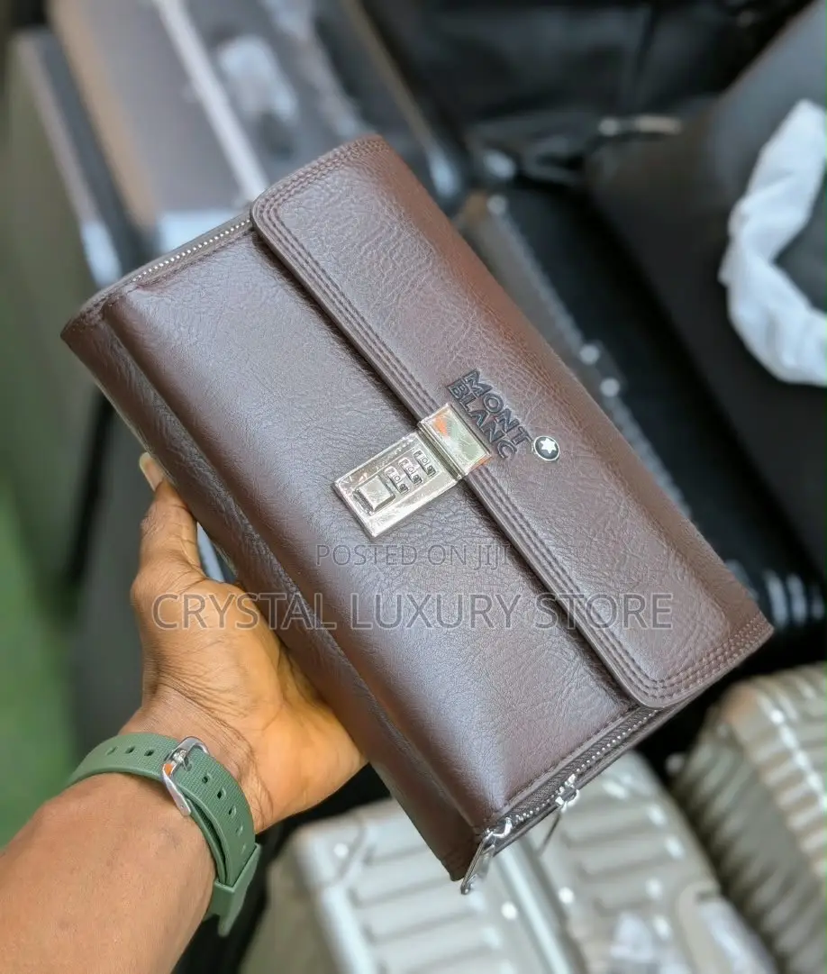 Mont Blanc Quality Luxury Men Genuine Leather Purse