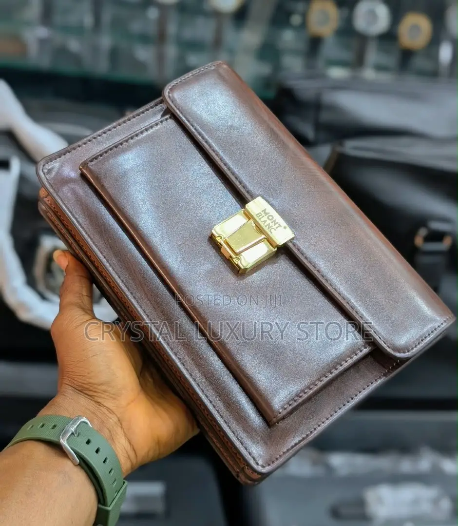 Mont Blanc Quality Luxury Men Genuine Leather Purse