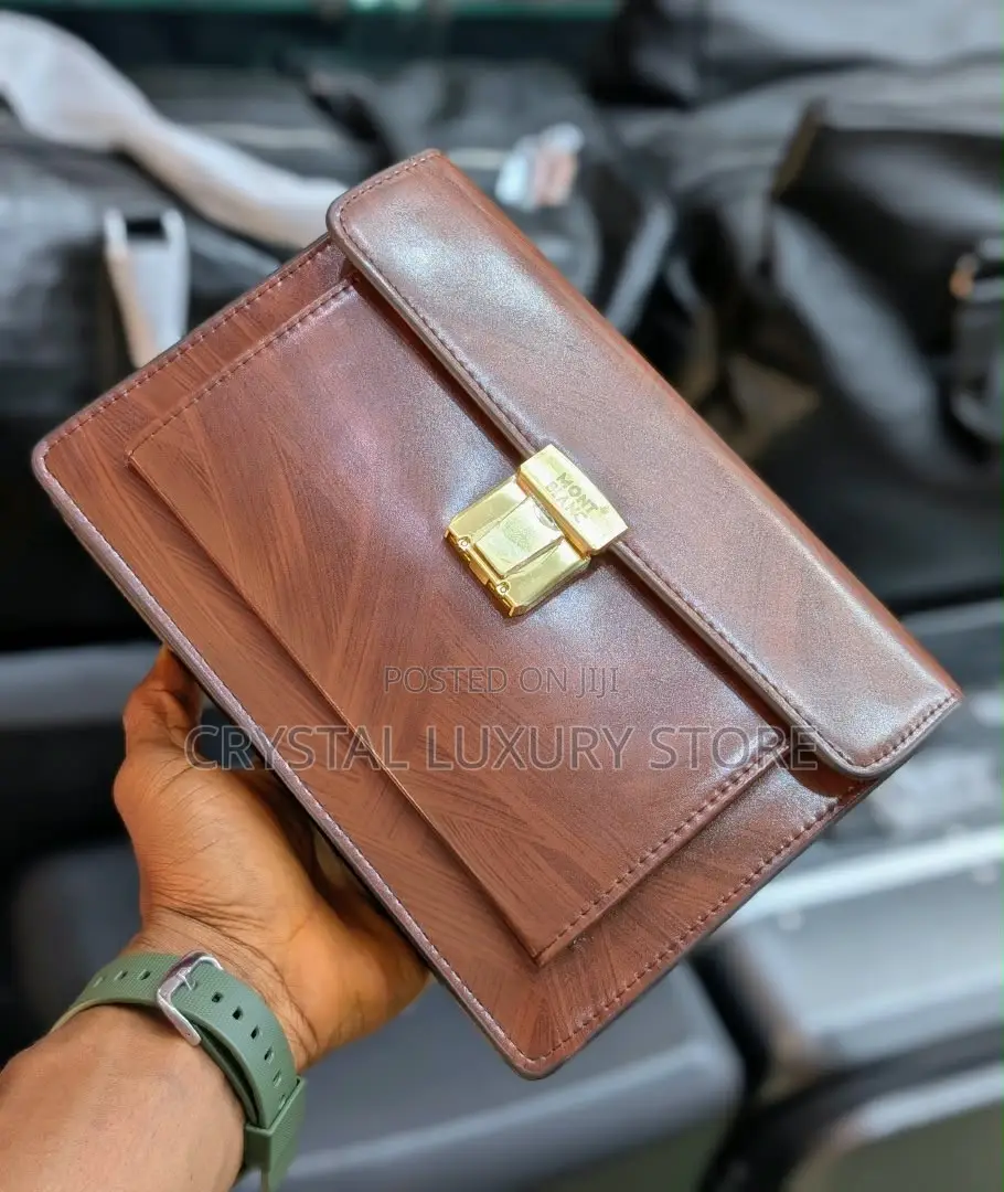Mont Blanc Quality Luxury Men Genuine Leather Purse