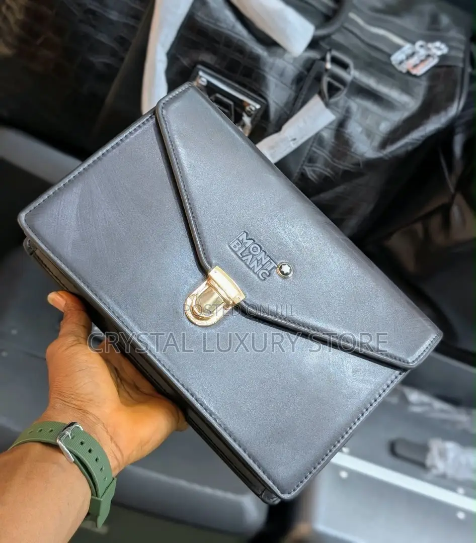 Mont Blanc Quality Luxury Men Genuine Leather Purse