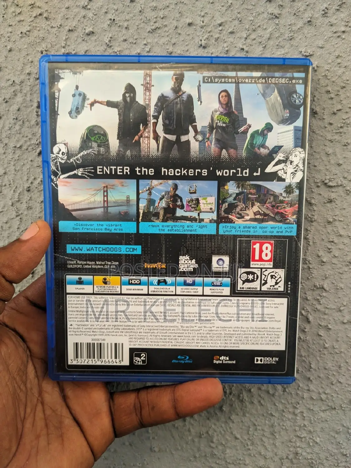 Clean UK Used Watch Dogs 2 for PS4 and PS5