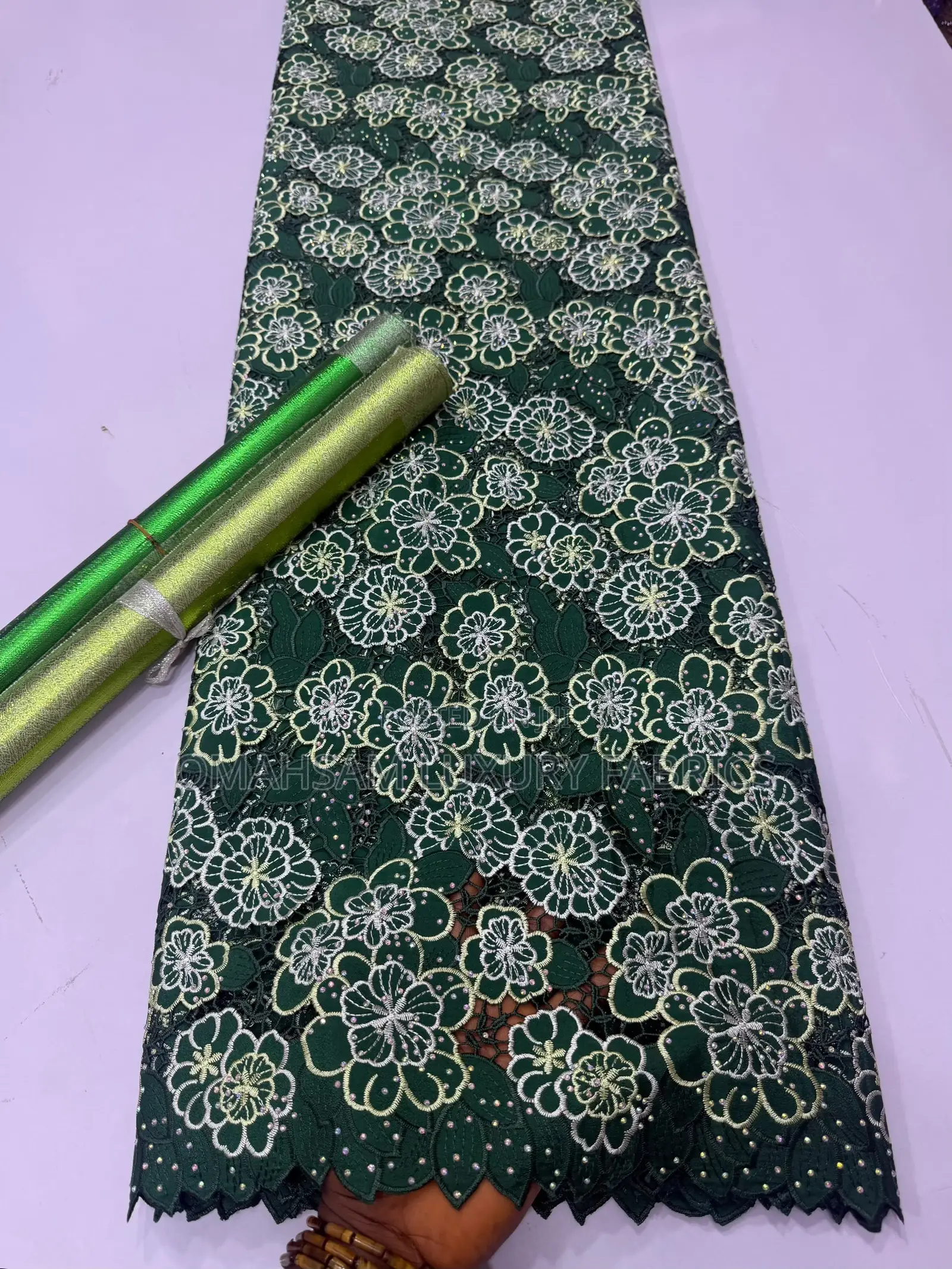 Swiss Guipure Cord Lace With Stones