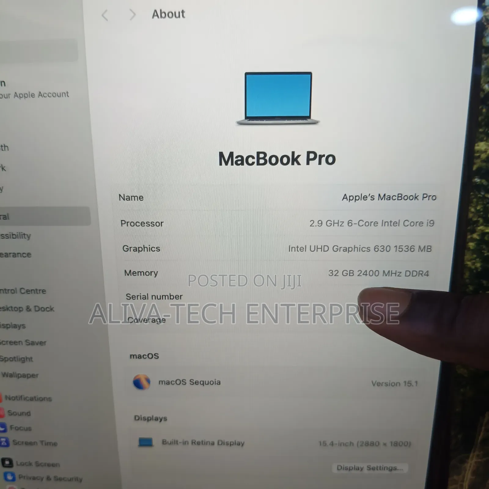 Laptop Apple MacBook Pro 2018 32GB Intel Core i9 SSD 512GB