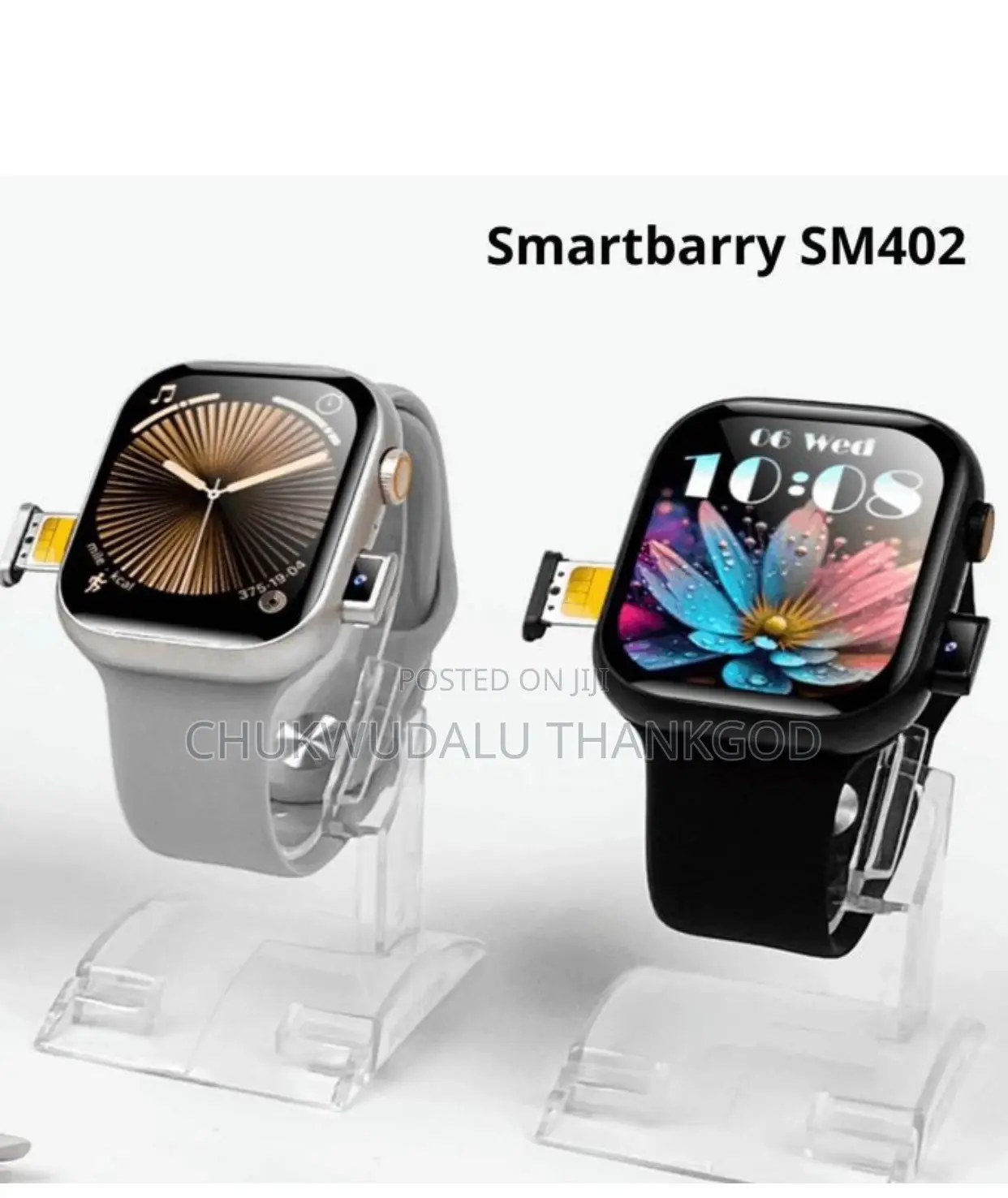 Smartbarry SM-402 Smart Watch, Super AMOLED Display, SIM Support