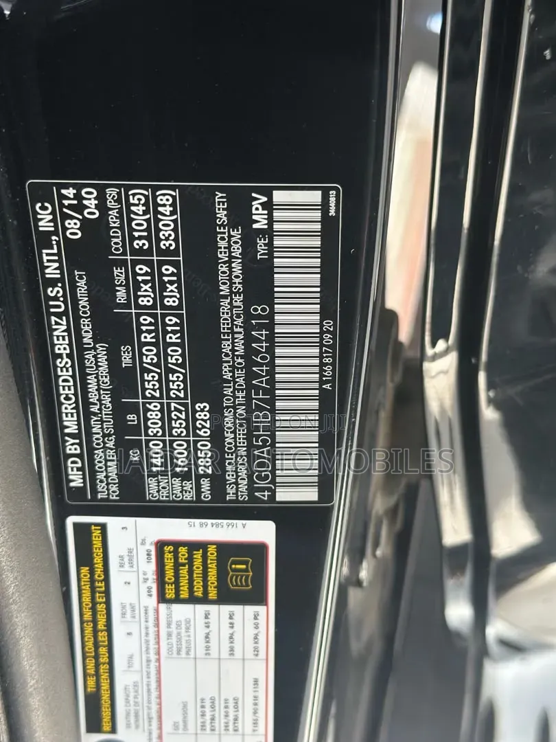 Mercedes-Benz M Class 2015 Black