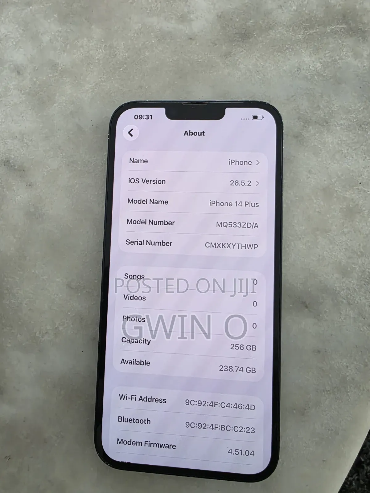 Apple iPhone 14 Plus 256 GB Gray