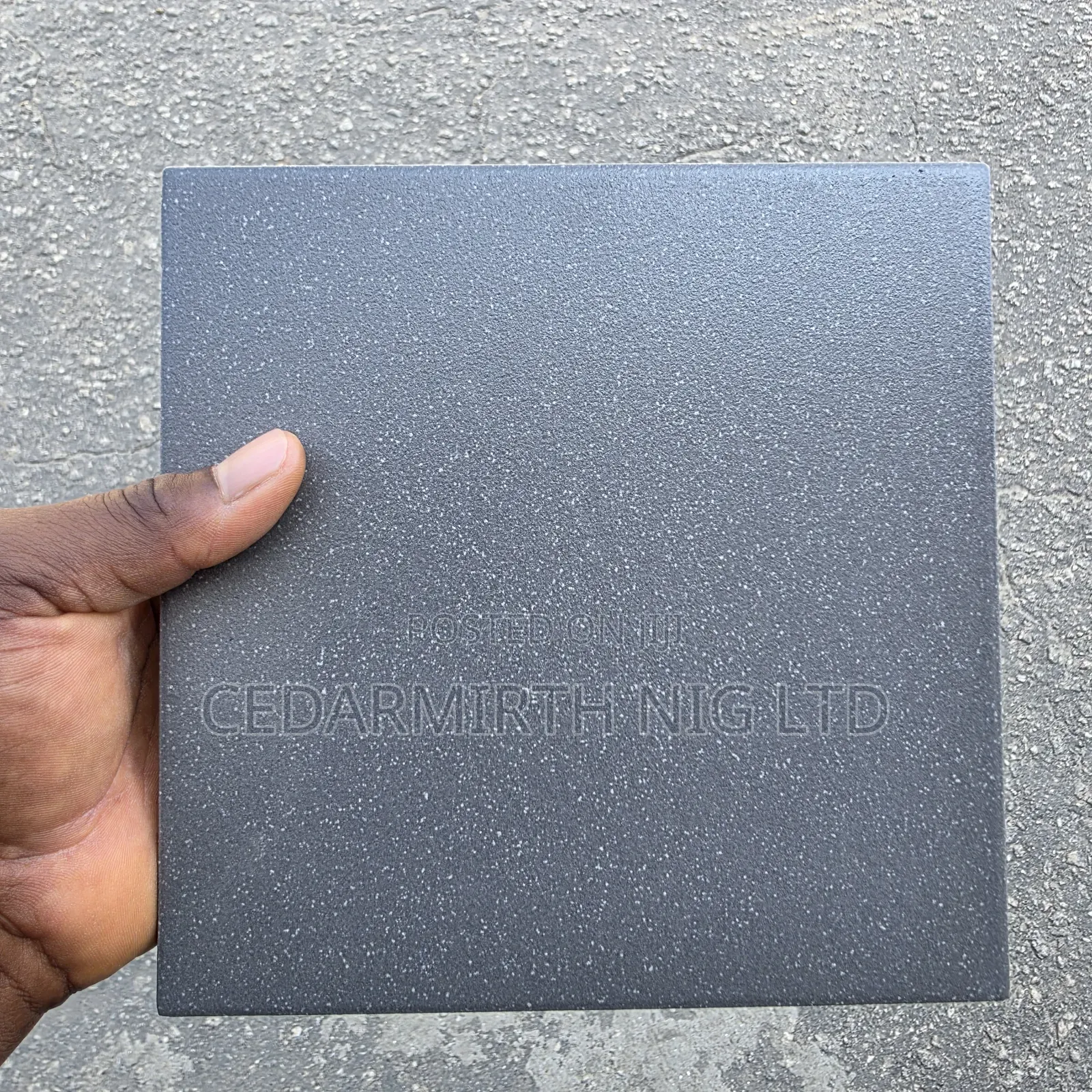 Compound Floor & Wet Area Dark Grey Vitrified 20cm X 20cm
