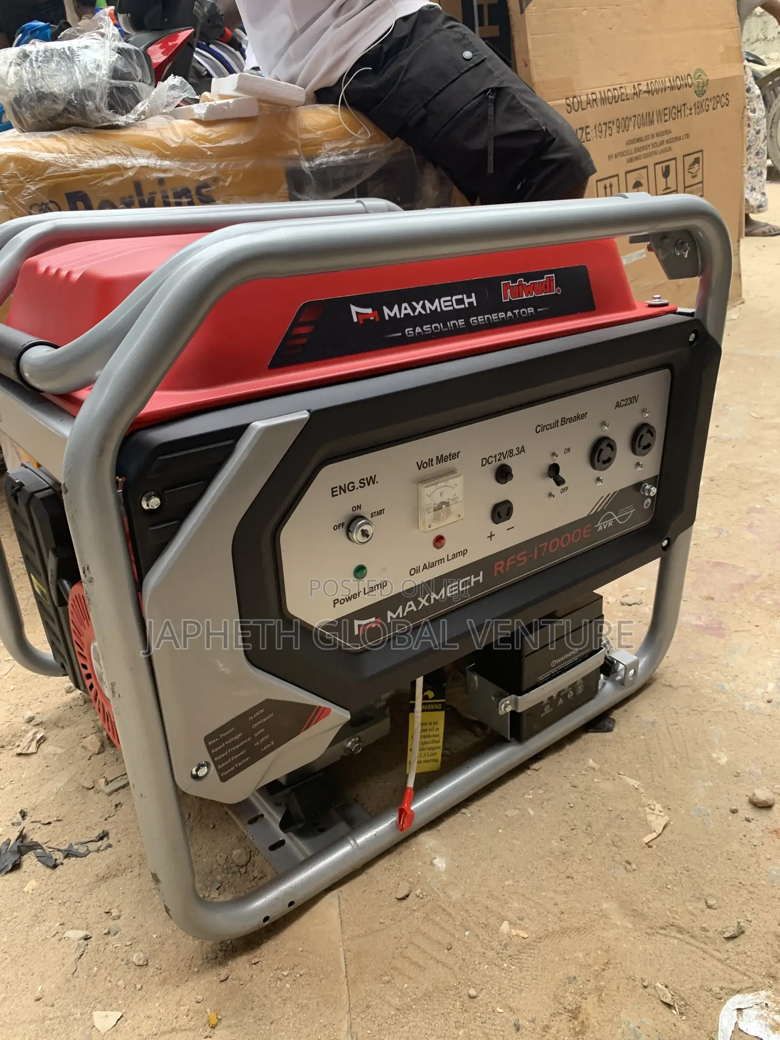 MAXMECH RF5-17000E 15kVA Gasoline Generator – 100% Copper Coil