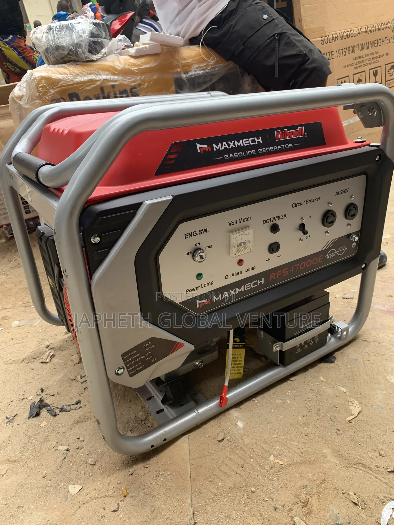 MAXMECH RF5-17000E 15kVA Gasoline Generator – 100% Copper Coil