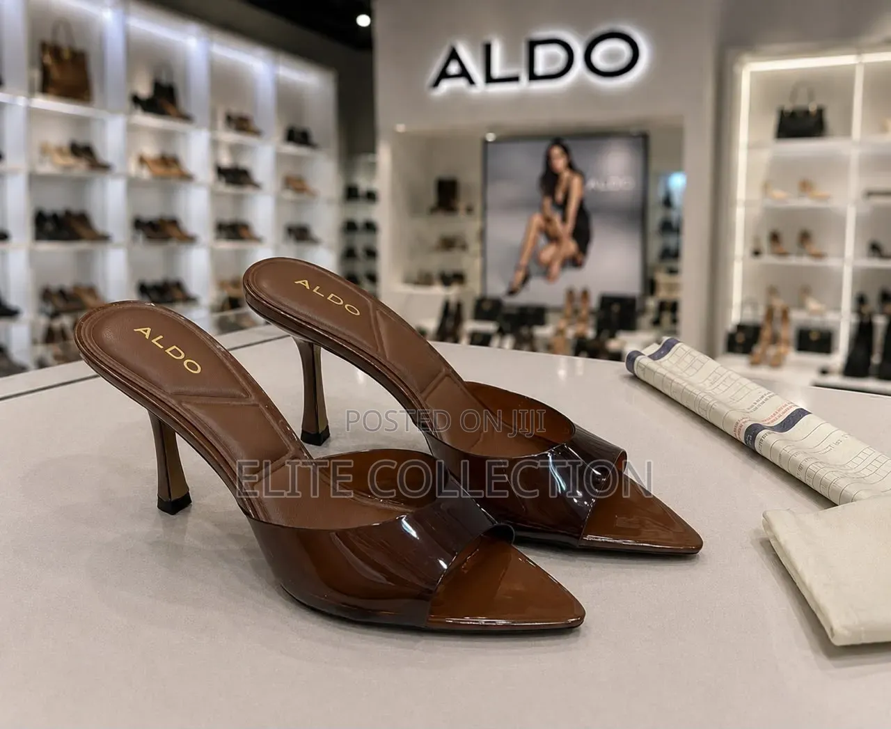 Aldo Patent With Pointed Toes Mules Available Size:  37-42