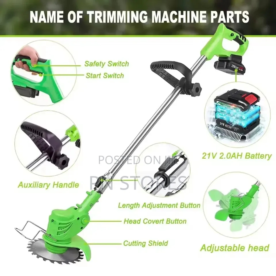 Rechargeable Lawn Mower Grass Cutter With Wheels