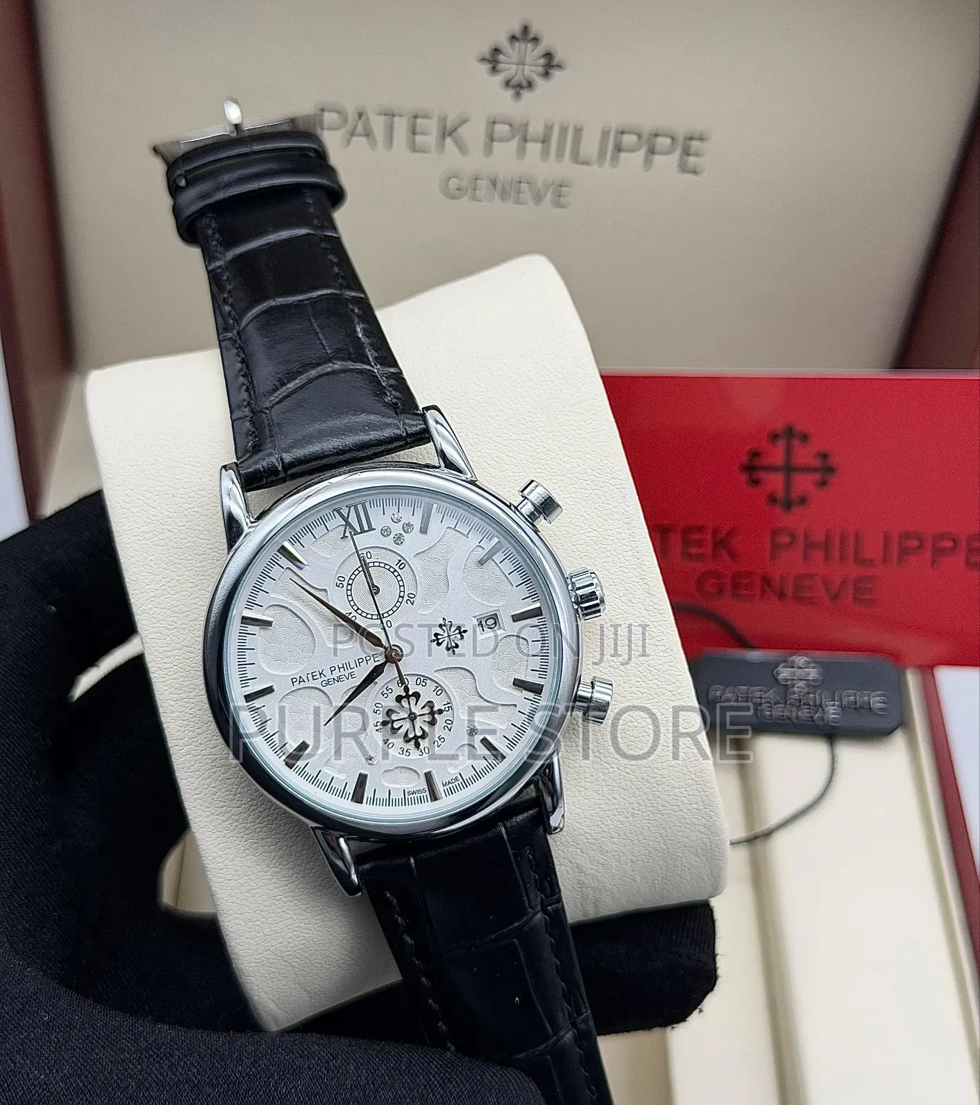 Patek Philippe Leather Chronograph Quality Watches