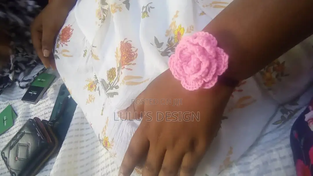 Crochet Rose Hair Ties
