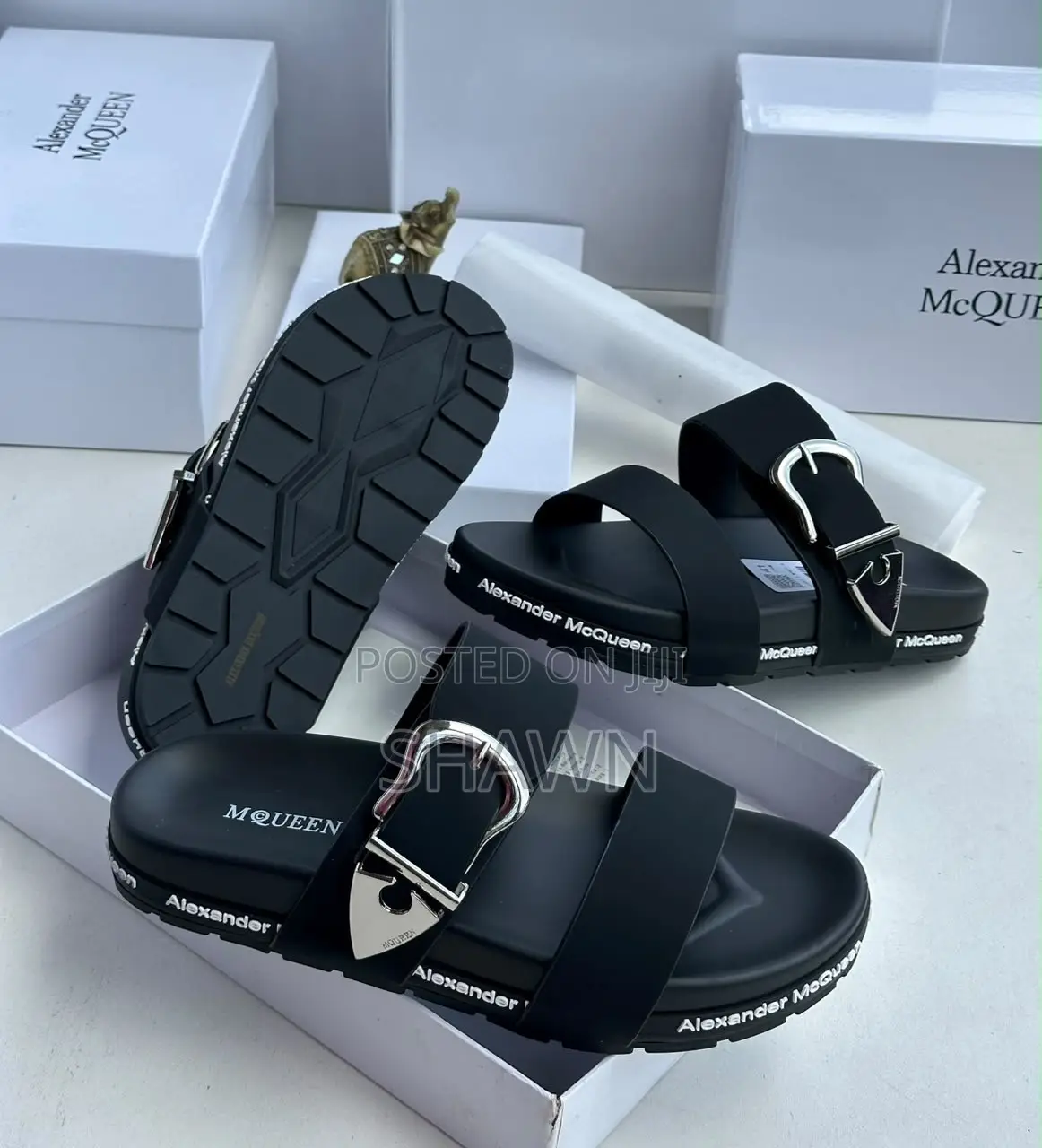 Alexander McQueen Leather Slippers