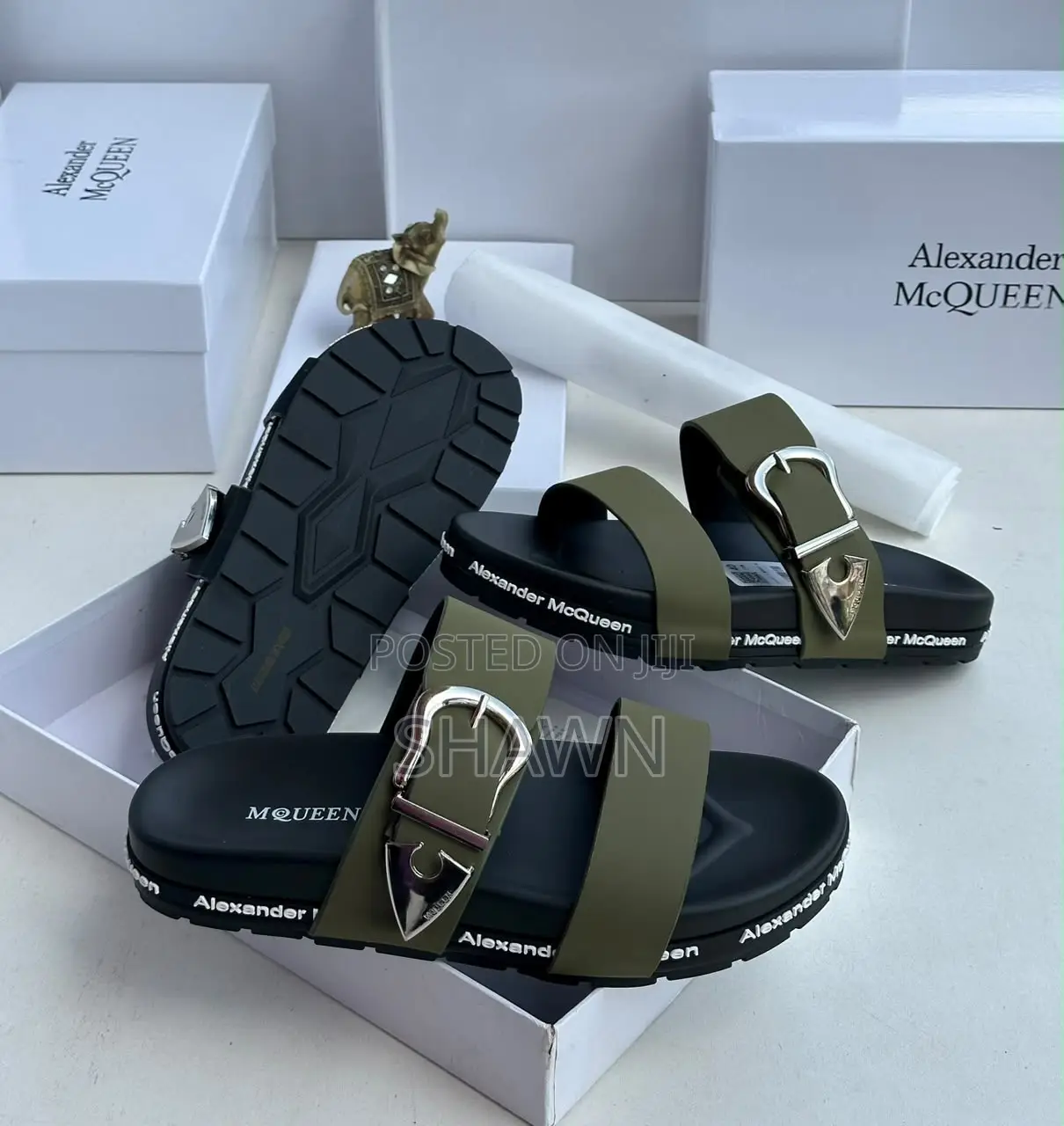 Alexander McQueen Leather Slippers
