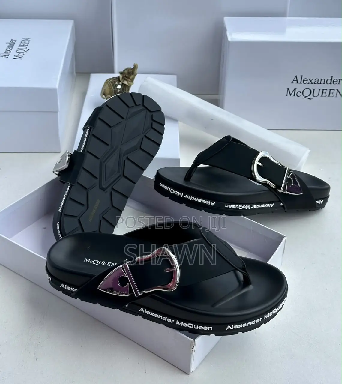 Alexander McQueen Leather Slippers