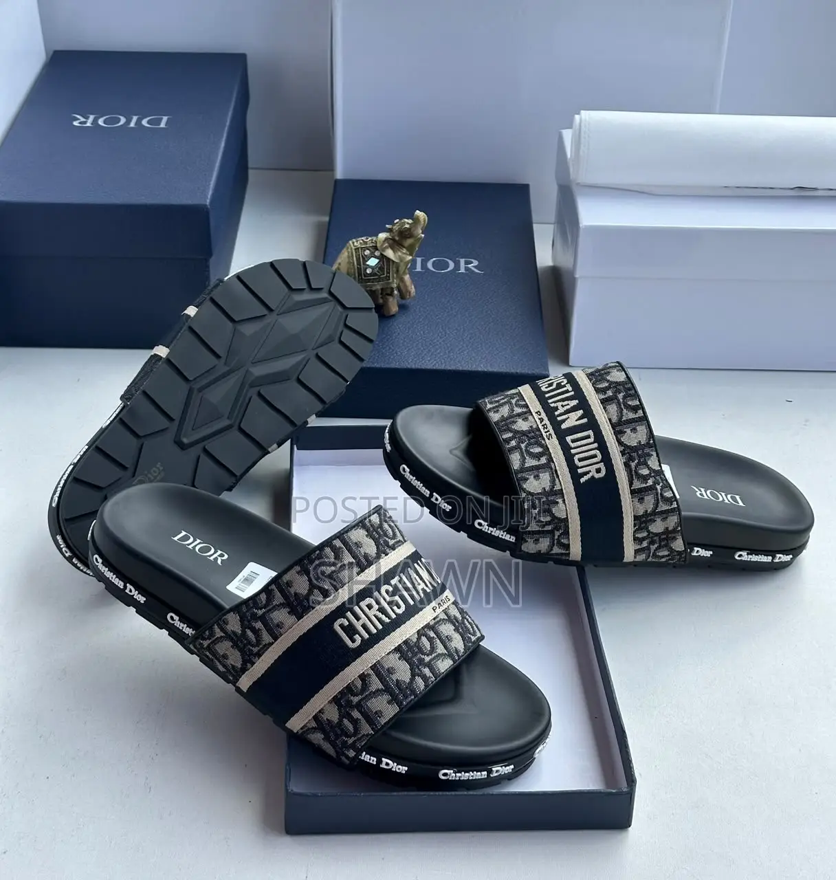 Christian Dior Leather Slippers