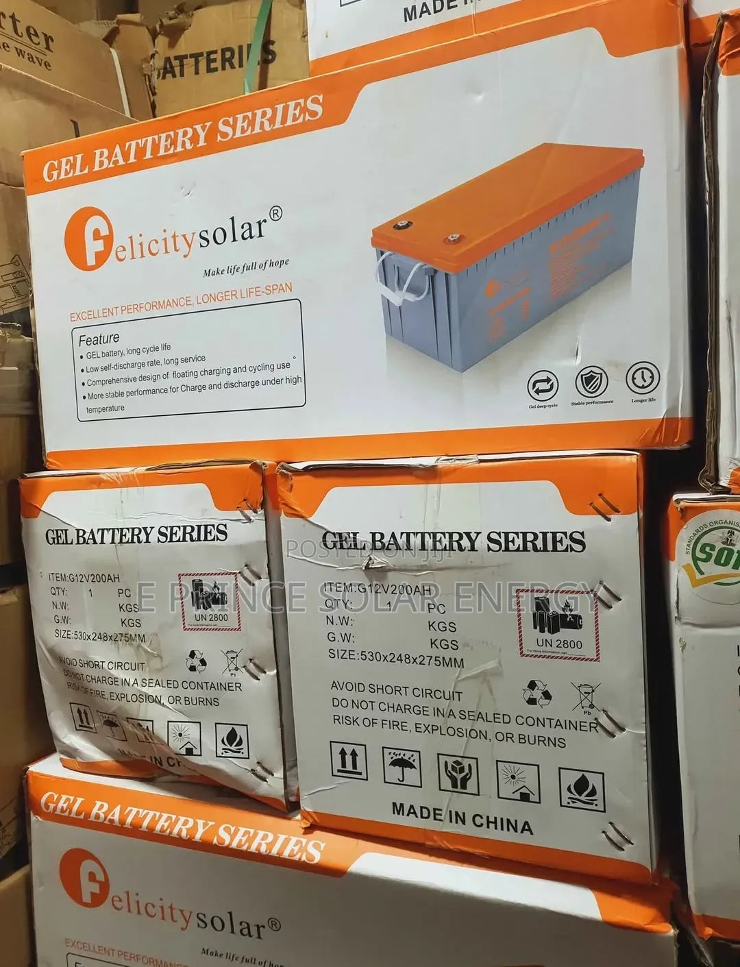 12v 200ah Gel Battery Dry Cell Felicity Battery