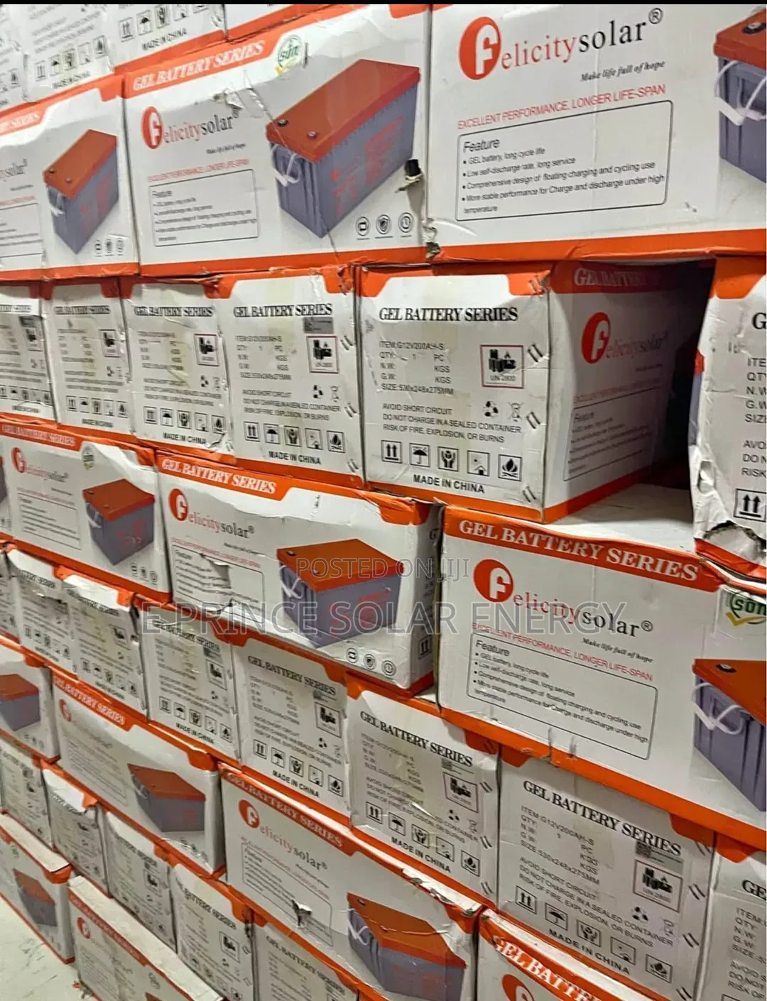 12v 200ah Gel Battery Dry Cell Felicity Battery