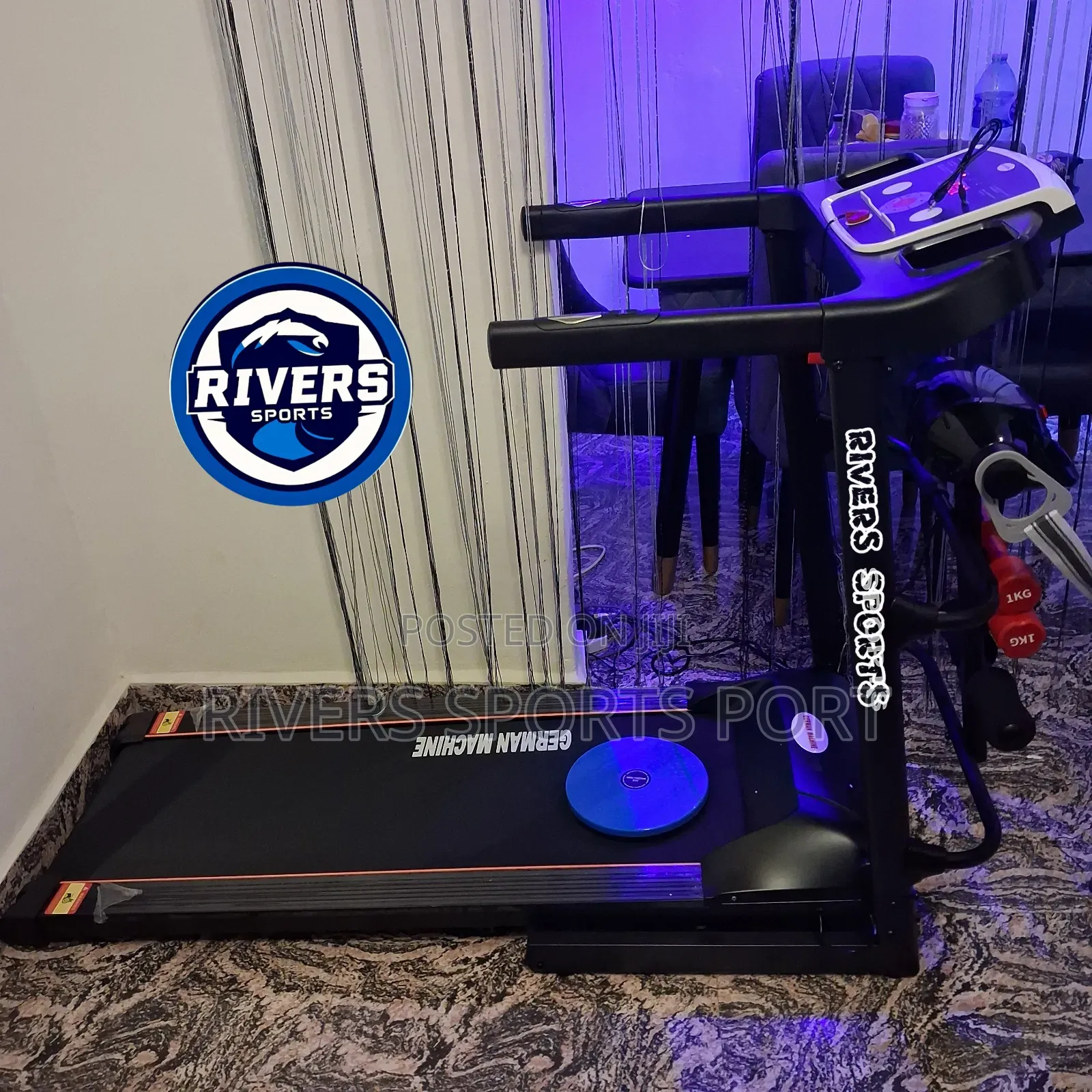 NEW 2.5hp German Machine Treadmill With Massager,Dumbbell,WaistTwister