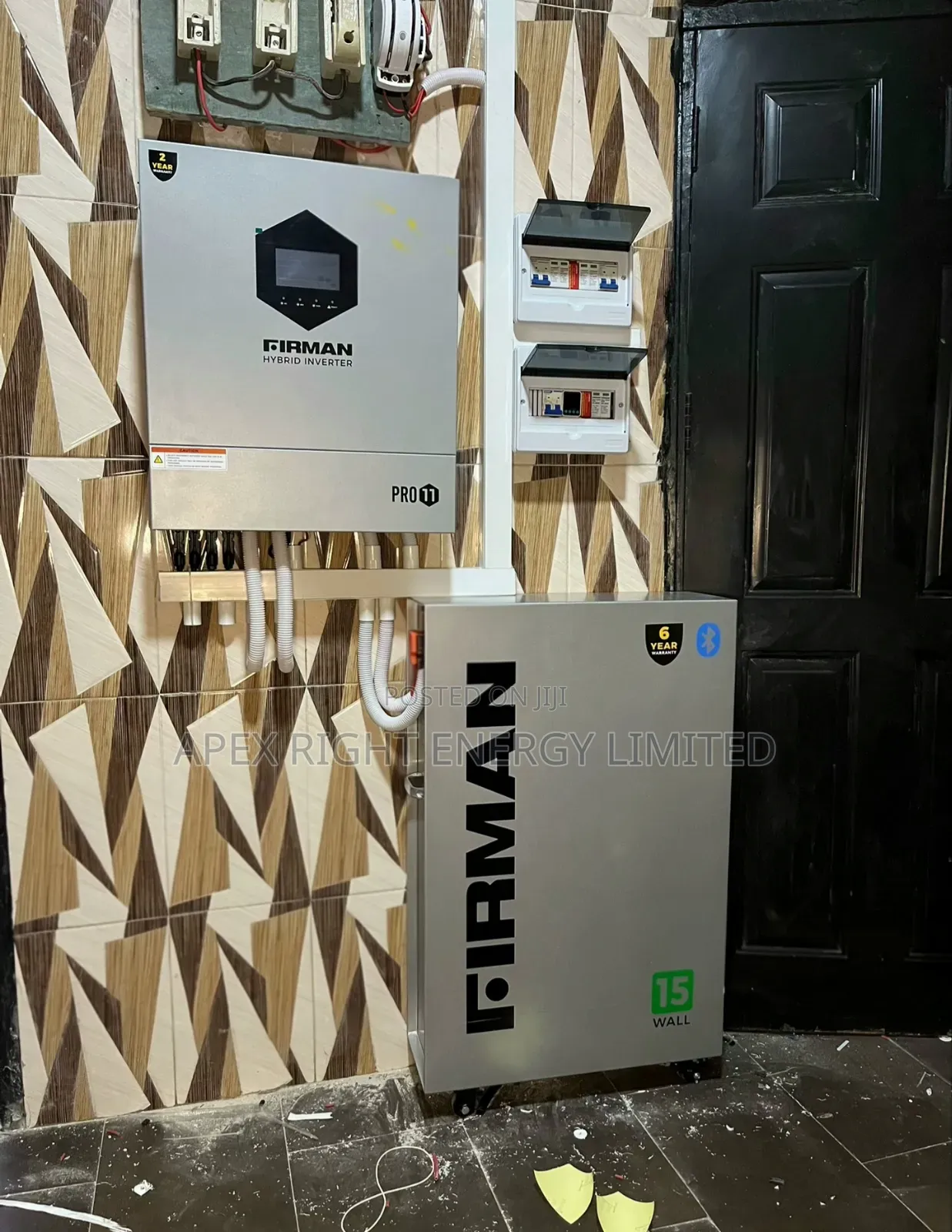 11kva Firman Hybrid Inverter+15kwh Lithium+650watt Bi-Fecial Panel X12