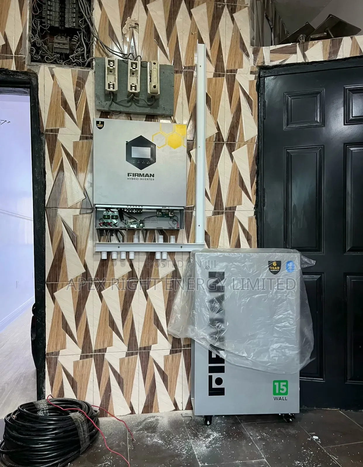 11kva Firman Hybrid Inverter+15kwh Lithium+650watt Bi-Fecial Panel X12
