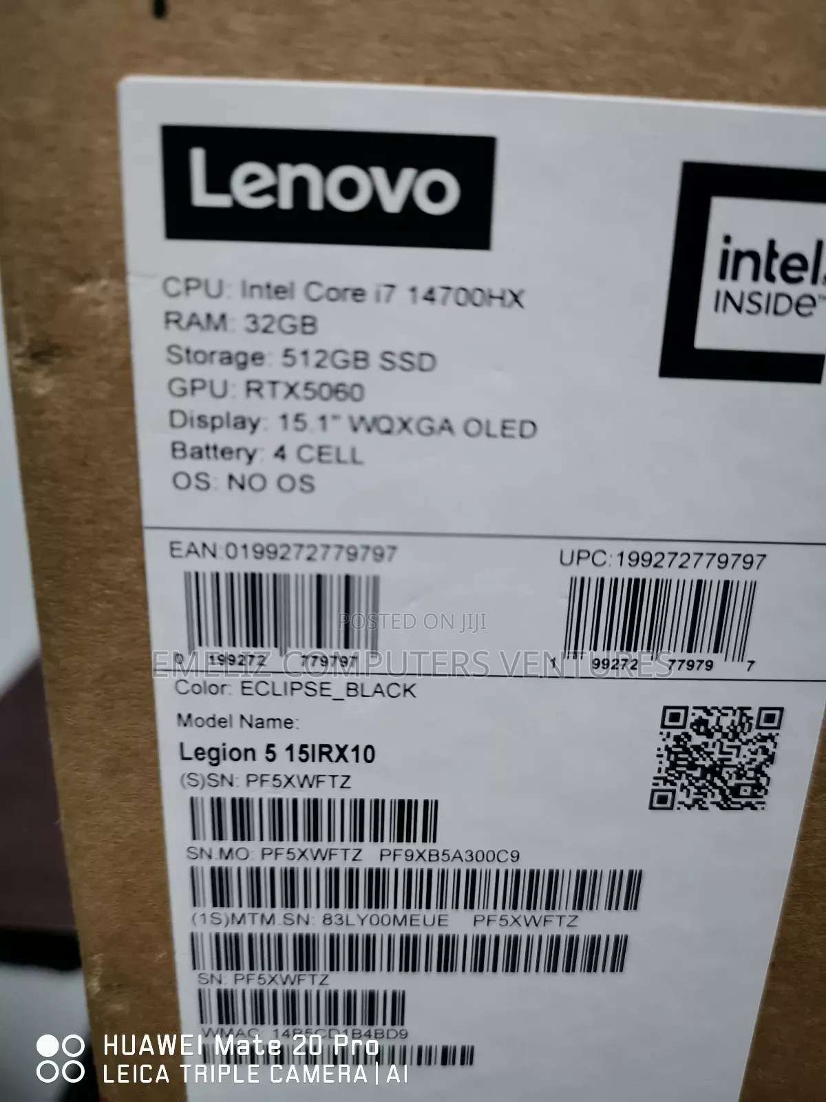 New Laptop Lenovo Legion 5i 32GB Intel Core i7 SSD 512GB