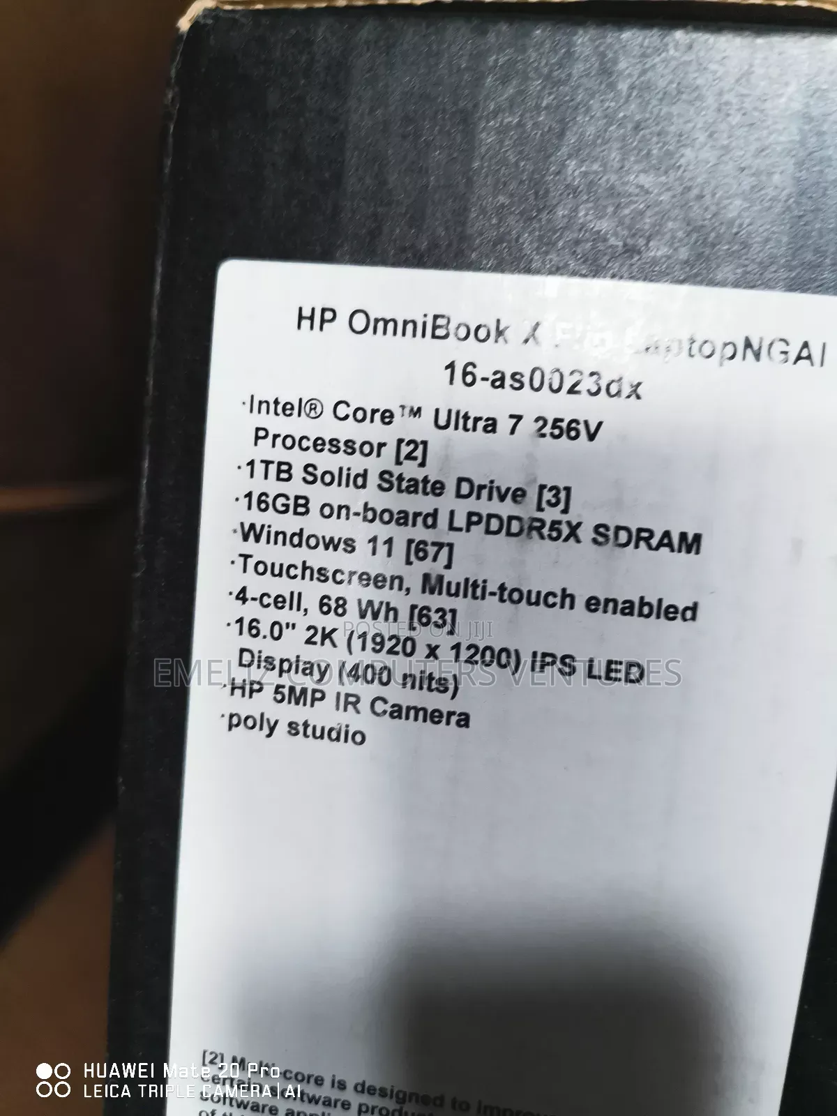 New Laptop HP OmniBook X Flip 16" 16GB Intel Core Ultra 7 SSD 1T