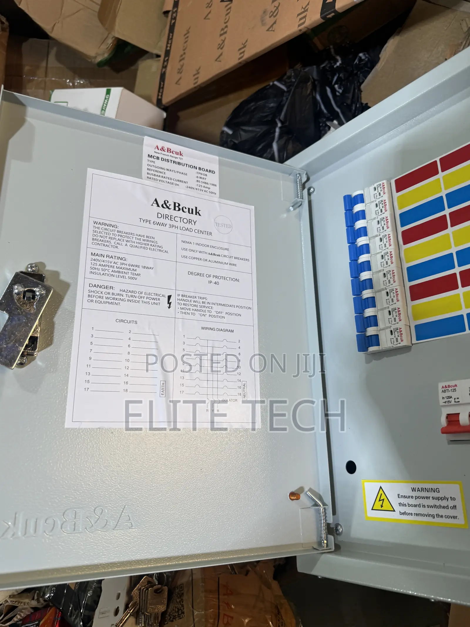 Original D6 TPN Distribution Board (A&B UK Spec) – 3 Phase