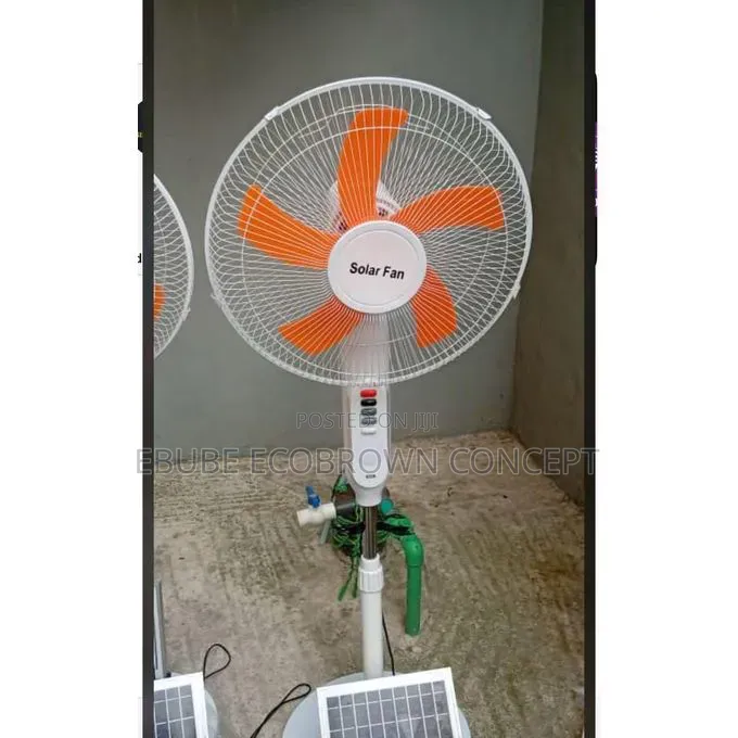 Solar Rechargeable Fan 16"inches Stronger Battery Quality