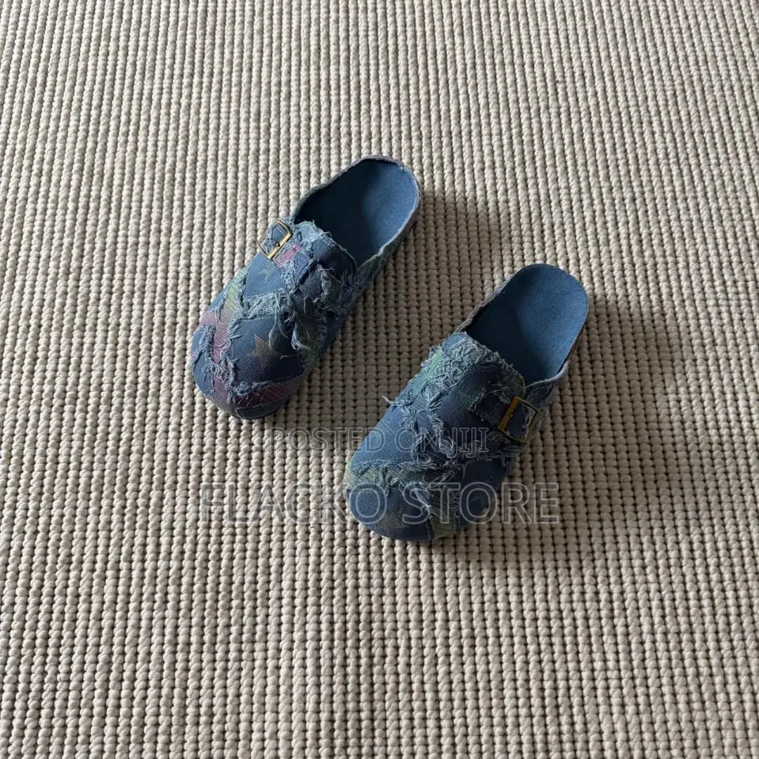 Premium Distressed Star Denim Clogs