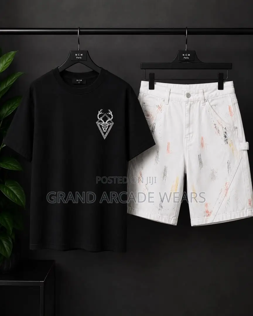 Casual Streetwear T-Shirt and Denim Short Sets