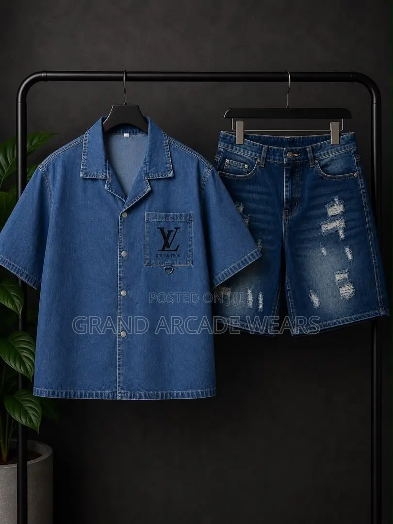 Casual Streetwear T-Shirt and Denim Short Sets